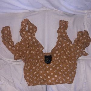 Blue Life Open Shoulder crop top